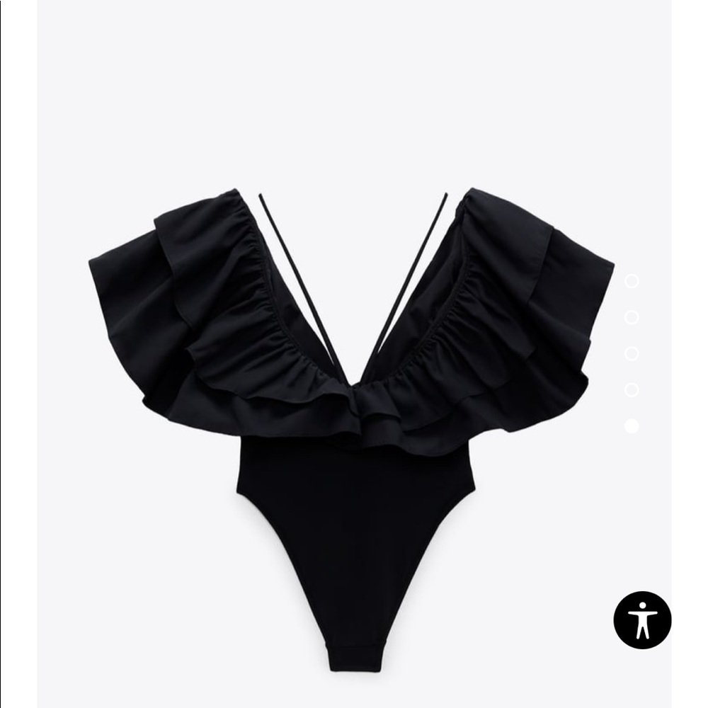 SWIMSUIT / TOP WITH MAXI RUFFLE - Picture 6 of 6